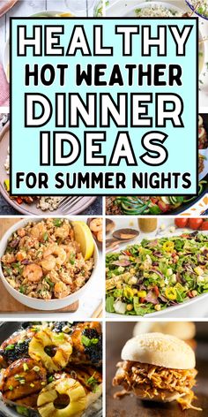 light summer dinner recipes easy Healthy Dinners That Taste Good, Healthy Dinner Summer Recipes, Clean Eating Summer Dinners, Easy Summer Dinners Gluten Free, Health Summer Meals, Summer Meals Dinner Chicken, Healthy No Oven Dinners, Quick And Easy Dinner Recipes Summer, Summer Meals For One