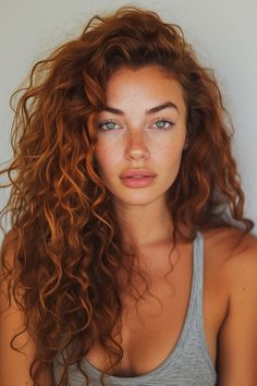 Copper Red Hair Olive Skin, Red Head Curly Hair, Copper Hair Curly, Red Head Women, Wavy Auburn Hair, Red Hair Tan Skin, Curly Auburn Hair, Copper Curly Hair, Red Head Model