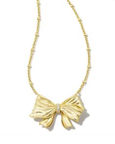 New Jewelry Arrivals | Kendra Scott Kendra Scott Bow Necklace, Loveshackfancy Bow, Necklace Kendra Scott, Sparkly Accessories, Bow Necklace, Gold Statement Earrings, Gold Charm Bracelet, Earrings Pendant