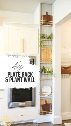 the kitchen is clean and ready to be used as a planter, wall shelf