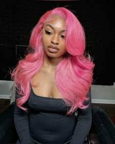 Indulge in our luxurious hair extensions and enjoy a treat! 💁🏽‍♀️ Get FREE SHIPPING on your order and receive a 10% discount when you shop! 💸 Use code PINTEREST at checkout and enjoy 10% off. Elevate your hair game with our high-quality extensions and save big! #LuxuriousHair #HairExtensions #nikkismithhaircollection Blonde Pink Ombre Wig, Pink Sew In, Colored Wig Hairstyles, Pink Wig Styles, Pink Wig Hairstyles, Pink Wigs For Black Women, Blonde Wig Hairstyles, Wig Color Ideas Black Women, Light Pink Wig