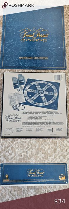 Vintage 80’s Trivial Pursuit Game Trivial Pursuit, Horn, Board Games, The Box, The Game, Weddings, Jewelry Designer, Plus Outfits