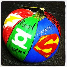 a painted ball with the names of different countries on it