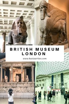 the british museum in london with text overlay