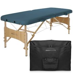 This Saloniture portable massage table combines luxurious comfort in a convenient, fold-and-carry design ideal for both certified massage therapists as well as at-home bodywork enthusiasts. Precision crafted of premium-grade materials. Combining affordable value with professional performance, the Saloniture portable all-inclusive folding massage table package offers a complete massage solution. Size: 1 Count (Pack of 1).  Color: Blue. Massage Equipment, Massage Bed, Massage Tables, Standing Table, Professional Massage, Massage Table, Design Essentials, Oil Water, Table Dimensions