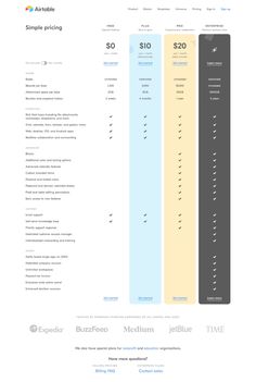 an image of a website page with different pricing options on the front and back sides