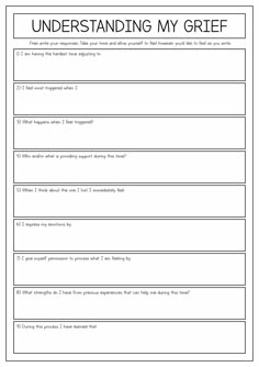 16 Grief Therapy Worksheets - Free PDF at worksheeto.com Anger Worksheets, Coping Skills Worksheets, Cbt Worksheets, Guilt And Shame, To Do List Printable, Therapy Counseling