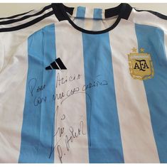 a signed shirt from the argentina national team