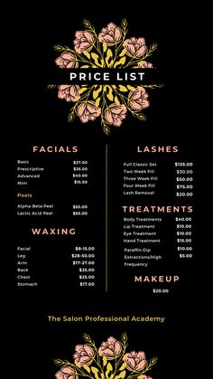 Esthetician Service Menu Ideas, Esthetician Menu Of Services, Esthetician Services List, Esthetician Tattoo Ideas, Esthetician Photos, Esthetician Logo Ideas, Mini Salon Ideas, Aesthetician Room, Esthetician Student