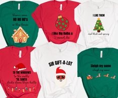 Funny Teacher Shirts Christmas, Christmas Family Shirts Ideas Funny, Family Christmas Shirts Funny, Funny Christmas Shirts Family, Christmas Pj Ideas, Christmas Shopping Shirts, Funny Family Christmas Shirts, Group Christmas Shirts, Holiday Shirt Ideas