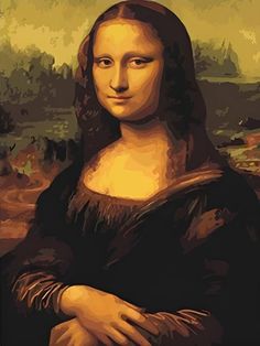 Mona Lisa - Paint by numbers Mona Lisa Painting Easy, Italian History Aesthetic, Dti Famous Painting, Famous Paintings Dress To Impress, Mona Lisa Aesthetic, Famous Art Work, Mona Lisa Drawing, La Mona Lisa, Mona Lisa Painting