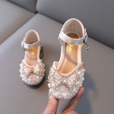 Category:Flats,Cosplay Shoes; Upper Materials:PU,Rubber; Lining Materials:Leather; Embellishment:Sparkling Glitter,Bowknot,Rhinestone; Season:Fall,Spring; Actual Heel Height:0.39; Gender:Girls'; Toe Shape:Round Toe; Style:Princess Shoes,Glitters; Heel Height(inch):<1; Outsole Materials:TR; Occasion:Party  Evening,Daily; Age Group:Big Kids(7years ),Little Kids(4-7ys); Closure Type:Hookloop; Pattern:Solid Color; Shipping Weight:0.360; Listing Date:06/17/2021; 2022 Trends:Fashion Sandals,Dress Shoe Sparkle Flats, Daily Walking, Girls High Heels, Flower Girl Shoes, Shoes Big, Girls Flats, Toddler Girl Shoes, Princess Shoes, Cosplay Shoes