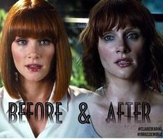 two women with red hair and one is before and after