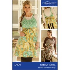 74-929-888|Indygo Junction Uptown Apron Pattern Kitchen Apron Pattern, Apron Sewing, Lovely Kitchen, Apron Pattern, Apron Sewing Pattern, Gathered Neckline, Waist Apron, An Apron, Clothing Diy