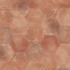 Red Hexagon Tile, Rust Floor Tile, Terra Cotta Bathroom Floor, Orange Floor Tiles, Terra Cotta Tile Floors, Terracotta Bathroom Floor, Terracotta Kitchen Floor, Terracotta Tiles Kitchen, Spanish Style Home Decor