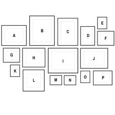 the letters and numbers are arranged in squares