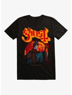 Ghost Hunter's Moon T-Shirt - BLACK | Hot Topic Papa Emeritus Iv, Ghost Papa Emeritus, Glowing Moon, Hot Topic Shirts, Papa Emeritus, Ghost Papa, Ghost Band, Moon T Shirt, Ghost Bc