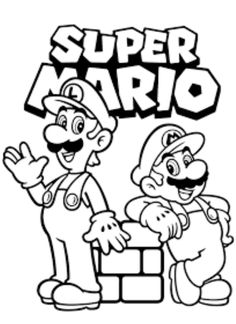 An 8in x 11in digital download of Mario and Luigi Luigi Coloring Pages, Mario Und Luigi, Super Mario Coloring Pages, Mario Y Luigi, Mario E Luigi, Super Mario And Luigi, Gratis Printables, Mario Coloring Pages, Super Mario Birthday