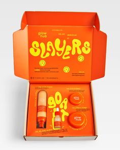 The Vit C Slayers Skincare Sets, Pr Kit, Packaging Design Trends, Skincare Packaging, Cool Packaging, Branding Design Packaging, Vit C, Skincare Gift Set, Box Packaging Design