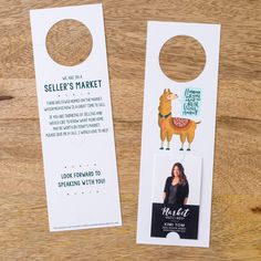 an open door hanger with a photo of a woman and a dog on it