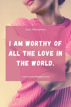 💗✨ Help nurture your inner self with love and kindness with this empowering daily affirmation.✨💗 Pin this affirmation to your own inspiration board and revisit and repeat daily. #SelfLoveAffirmation #EmbraceYourself #LoveYourselfFirst Repeat Daily, I Am Worthy, Self Love Affirmations, Love Yourself First