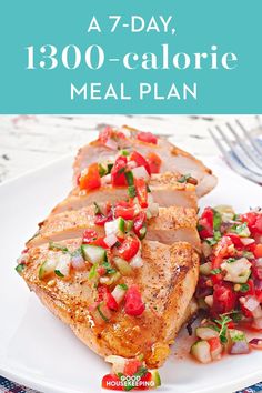 1300 Calorie Meal Plan, 1300 Calorie Diet, Loose Weight In A Week, 300 Calorie Meals, Cholesterol Recipes, Cucumber Diet, Low Carb Meal