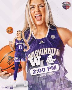 the poster for the women's basketball game in washington, d c is shown