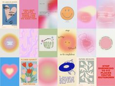 a collage of different types of greeting cards