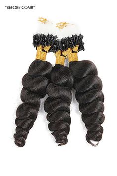 Micro Ring Human Hair Kinky Straight Extensions For Black Women