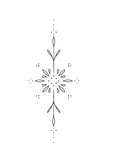 a black and white drawing of a snowflake