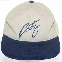 Vintage Cortez Colorado Script Baseball Hat - Buckle Strapback Cap - Made in USA Vintage Cortez Colorado Script Baseball Hat - Buckle Strapback Cap - Made in USA Baseball Hat Vintage Cortez Baseball Hat  Cortez, Colorado Buckle Strapback Cap Leather Strap Made in the USA SIZE: Adult One Size Fits All Adjustable BRAND: Neil Elder & Associates, Inc. New Mexico's Oldest & Largest Specialty Advertising Firm COLOR: Beige & Blue CONDITION: Excellent Used Condition View pictures closely for best detail Cortez Colorado, Baseball Embroidery, Vintage Baseball Hats, Vintage Baseball Cap, Usa Baseball, Vintage Baseball Caps, Cap Designs, Hat Ideas, Vintage Cap