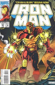 the cover to iron man comic book