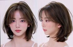 Short Light Layered Haircuts, Asian Bangs Round Face Short Hair, Short Hair With Bangs Reference, Short Layered Hair With Curtain Bangs Korean, Short Haircuts With Bangs Straight Hair, Short Hair Japanese Style Round Face, Korean Layered Bob With Bangs, Auditor Outfit Women, Cute Short Hairstyles Asian