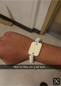 a man's arm with a medical device attached to it and the caption not to flex on y'all but