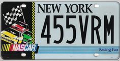 a license plate for the new york 45 vrm race team is shown in this image