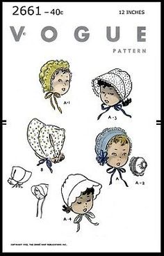 an image of various hats for children to wear in the 1950's or early 1960s's