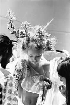 from "Love Looks Not With the Eyes: Thirteen Years with Lee Alexander McQueen," by Anne Deniau [via @The Wall Street Journal] Flowers In Her Hair, Tim Walker, Vogue Uk, Charles Bukowski, Hair Art, Headdress