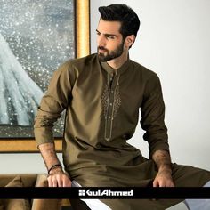 Salwar Kameez Design, Pakistani Salwar Kameez Designs, Muslim Men Clothing, Kameez Design