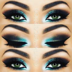 Dark Green Eyes, Make Up Storage, Makeup Secret, Makeup 101, Green Makeup, Beauty Make-up