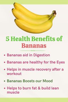 Health Benefits of Bananas Benefits Of Eating Bananas, Energy Booster, Food Facts