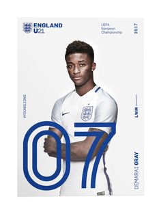 an england soccer player with the number seventy on it's back and his arms crossed