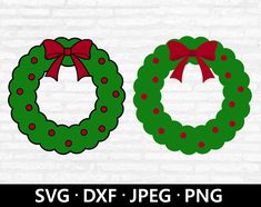 christmas wreath svg dxf file for cricut and other cutting machines