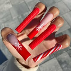 Winter Nails Designs, Red Christmas Nails, Nail It, Claw Nails, Glamour Nails, Exotic Nails