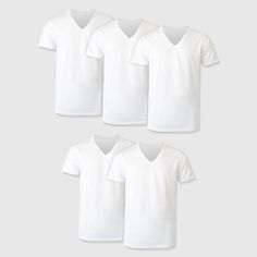 Hanes Premium Men's Short Sleeve V-Neck T-Shirt 5pk - White L White Vneck Tshirt, Mens Undershirts, V Neck T Shirts, Shipt Shopper, White T Shirts, Pair Of Pants, Slim Fit Men, White Tshirt, Mens Fitness