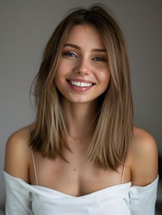 Round Face Haircuts Straight, Sleek Straight Medium Length Hair, Fall Haircut Straight Hair, Women’s Hair Cuts Medium Straight, Straight Haircuts For Women, Cute Teen Haircuts Medium, Mom Chop Hair Straight, Short Haircuts For Women With Straight Hair, Haircuts For Pin Straight Hair