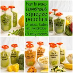 the instructions for how to make homemade squeezer pouches and presercers