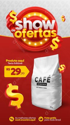 an advertisement for a coffee shop with the words'show offeros'on it