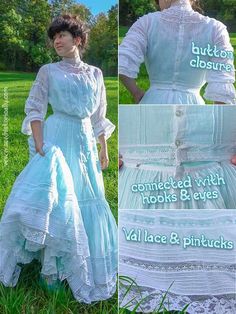 Edwardian Lingerie Dress - Sew Historically 1910 Summer Dress, Edwardian Patterns Sewing, Historical Sewing Projects, How To Let Out A Dress, Edwardian Sewing Patterns, 1900 Outfits, Modern Edwardian Fashion, Edwardian Lingerie Dress, Cute Sewing Ideas