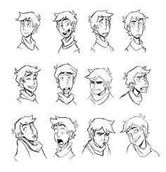 the many faces of various characters from disney's animated movie, tangled up to be drawn