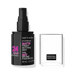 This 24 Hour Matte Finish Setting Mist is lightweight, diffuses makeup on the skin, and gives serious staying power. Sprays on gently and keeps you looking and feeling fresh. Enriched with vitamin B5 and vitamin E, this formula is nourishing and comfortable on the skin while delivering a perfected matte finish. Directions: Shake well before applying. Close your eyes, hold the setting mist 8 inches away from your face and gently spray over complexion after applying makeup. wet n wild starts as ev Skincare Stuff, Setting Mist, Photo Focus, Applying Makeup, Vitamin B5, Cruelty Free Beauty, Beauty Expert, Makeup Set, Wet N Wild